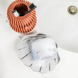 Soap Dish, Draining Dish Dispenser For Bathroom Or Kitchen, Seashell Sponge Holder, Modern Accessories, Bar, Kitchen - thumbnail 4