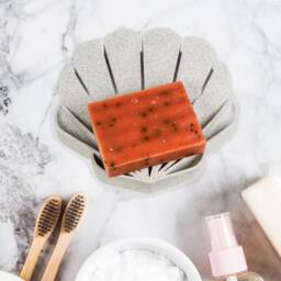 Soap Dish, Draining Dish Dispenser For Bathroom Or Kitchen, Seashell Sponge Holder, Modern Accessories, Bar, Kitchen