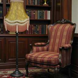 Gold Paisley Fabric Lampshade Handmade in The UK For Table & Floor Standard Lamp Shades, Ceiling Lights, Clip On Wall Lights - thumbnail 3