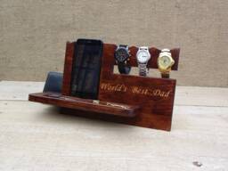 Desk Organizer Docking Charging Station Phone Stand Gifts For Dad, Mens Gift Birthday Gift Men - thumbnail 1