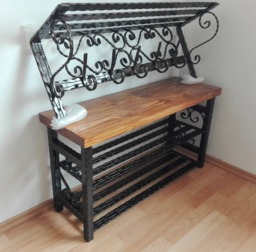 Hallway Set Shoe Bench Coat Rack Hooks Shelf Hanger Storage Organiser Entryway Organizer Hanging Rail Wall Warbrode Home Unit