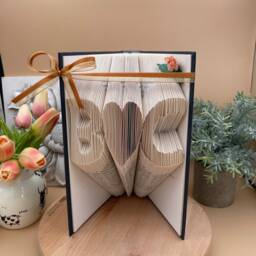 Couples Gift, Origami Paper, Anniversary Gift For Her, Altered Book Art - thumbnail 2