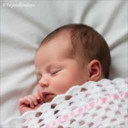 Baby Crochet Blanket With Satin Ribbon, White Gift, 3 Sizes - thumbnail 3
