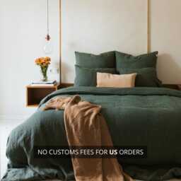 Organic Handmade Linen Duvet Cover Set 100% European Flax Bedding, Sustainable Natural Bed Set, Breathable Quilt - thumbnail 2