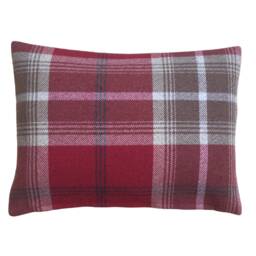 Double Sided Red Tartan Plaid Cushion Cover Balmoral Tweed Pillow Sham - thumbnail 2