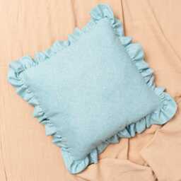 Set Of 2 Pillow Cushion Covers With Ruffles, Cotton - 16x16 - thumbnail 3