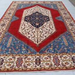 6'9x9'8 Tekke Medallion Luxury Farmhouse Area Rug, Afghan Large Handmade Wool Brand New Kazak Design Rug Bedroom Office D??cor - thumbnail 2