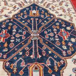 6'9x9'8 Tekke Medallion Luxury Farmhouse Area Rug, Afghan Large Handmade Wool Brand New Kazak Design Rug Bedroom Office D??cor - thumbnail 3