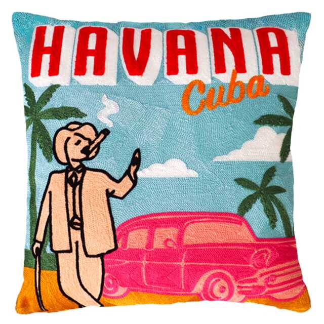 Havana Needlepoint Cushion - image 1