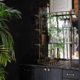 French Bistro Cantilever Brass Shelves For Bar Or Kitchen - Counter To Wall - Custom - thumbnail 3