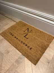 Company Logo Doormat - Coir Doormat Custom Welcome Door Mat Business Logo Any Logo - thumbnail 1
