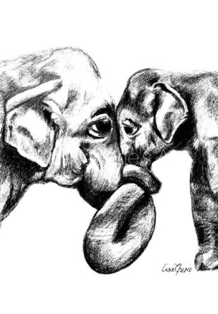 Elephant Nursery Print Baby Animal Art, Inspirational Decor - image 1