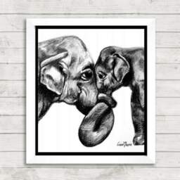Elephant Nursery Print Baby Animal Art, Inspirational Decor - thumbnail 3