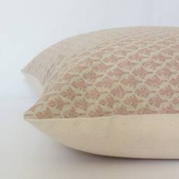 Neutral Floral Pillow Cover, Blush Throw Pillow, Designer Cover -- Lotus - thumbnail 3