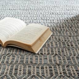 Handmade Cotton Rug , Marie Global Cream Area Rug, White Grey Carpet For Living Room, Bedroom Or Kitchen , Grey Cotton Rug - Therugbasket - thumbnail 1