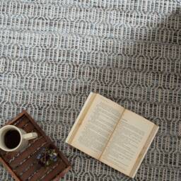 Handmade Cotton Rug , Marie Global Cream Area Rug, White Grey Carpet For Living Room, Bedroom Or Kitchen , Grey Cotton Rug - Therugbasket - thumbnail 2