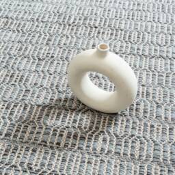 Handmade Cotton Rug , Marie Global Cream Area Rug, White Grey Carpet For Living Room, Bedroom Or Kitchen , Grey Cotton Rug - Therugbasket - thumbnail 4