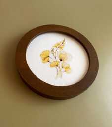 Brown Round Frame, Wall Circular Frame, Round Picture Frame, Circle Frame, Natural Picture Frames For Wall, Size 2 - 16 Inches