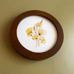 Brown Round Frame, Wall Circular Frame, Round Picture Frame, Circle Frame, Natural Picture Frames For Wall, Size 2 - 16 Inches - thumbnail 2