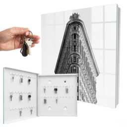 High Architecture Wall Mounted Key Cabinet, Gray Industrial Box, Photographic - thumbnail 2
