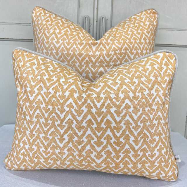 Cushions Made in Fermoie Rabanna Cotton Decorative Neutral Corn Yellow Cushion Pillow Throw Cover - image 1