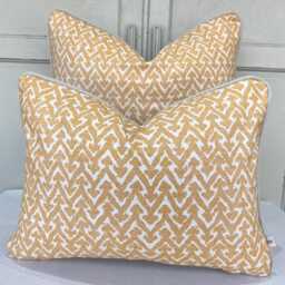 Cushions Made in Fermoie Rabanna Cotton Decorative Neutral Corn Yellow Cushion Pillow Throw Cover - thumbnail 1