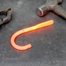 Small Forged Iron Curtain Tie Backs - Simple Industrial Holdbacks, Pair - thumbnail 3