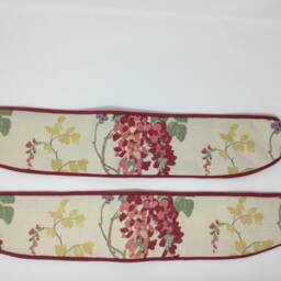 One Pair Of Laura Ashley Wisteria Cranberry Curtain Tie Holdbacks Backs - thumbnail 2
