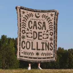 Custom Family Name Blanket Woven Throw With Last Wedding Gift For Couple New Home Present Newlywed Keepsake Personalized Cotton - thumbnail 2