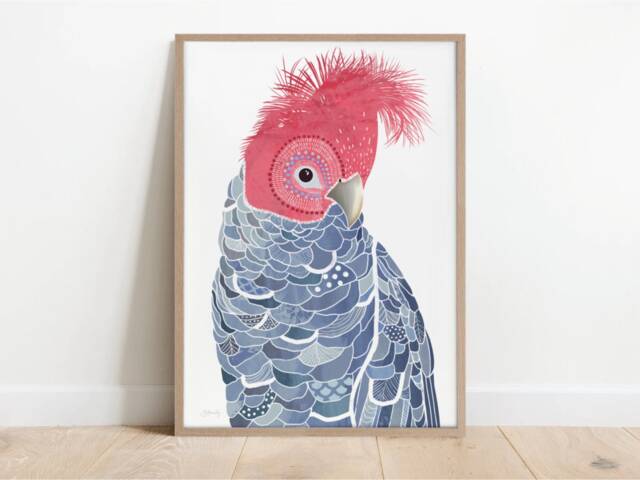 Gang Gang Cockatoo Print, Bird Cockatoo, Painting, Australian Native, Australian Bird, Animal, Art - image 1