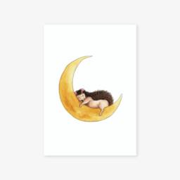 Set Of 3 Children's Posters Fox, Hedgehog, Squirrel, Among The Stars, Nursery Decor, Baby Room Decoration, Handmade Watercolor Posters - thumbnail 3