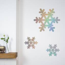 Glitter Snowflakes Wall Stickers. Festive Christmas Decoration - thumbnail 1