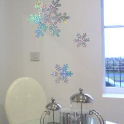 Glitter Snowflakes Wall Stickers. Festive Christmas Decoration - thumbnail 2