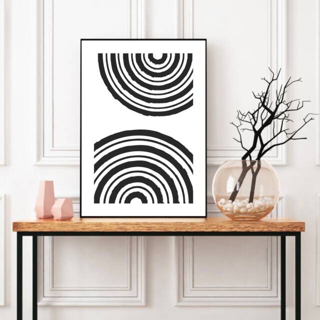 Modern Minimalist Print, Abstract Arch Wall Art, Decor, Living Room Home Print, Poster - image 1