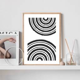 Modern Minimalist Print, Abstract Arch Wall Art, Decor, Living Room Home Print, Poster - thumbnail 3