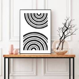 Modern Minimalist Print, Abstract Arch Wall Art, Decor, Living Room Home Print, Poster - thumbnail 1