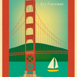 San Francisco Art Print, Golden Gate Bridge Skyline Francisco, Ca Wedding Sf Baby Loose Petals - Style E8-O-Sf2 - thumbnail 2