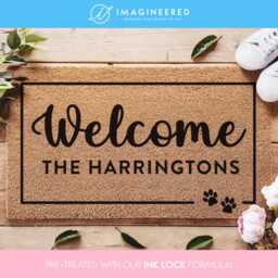 Custom Dog Paw Doormat - Family Gift Personalized Pawparent Gifts Name & Pet Owner - thumbnail 4