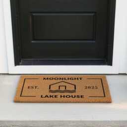Lake House Personalized Doormat - Custom Cabin Name Welcome Mat Lakefront Home Decor Gift Rug For Your Lakehouse - thumbnail 3