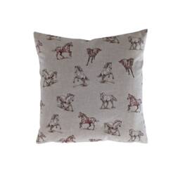 "Wild Horses Linen Look Cushion Cover Reversible 14"" 16"" 18"" 20"" 22"" 24" - thumbnail 1
