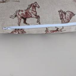 "Wild Horses Linen Look Cushion Cover Reversible 14"" 16"" 18"" 20"" 22"" 24" - thumbnail 2