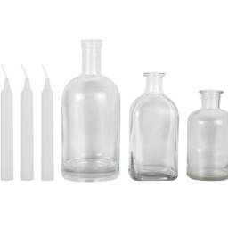 Glass Candle Holders With Candles, Wedding Holders, Table Centrepiece, Mothers Day Gifts, Stick Holder - thumbnail 2