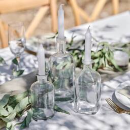 Glass Candle Holders With Candles, Wedding Holders, Table Centrepiece, Mothers Day Gifts, Stick Holder - thumbnail 3
