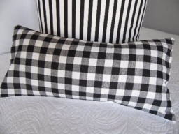 6 Colors Options Check.farmhouse Decor Pillows.throw Pillows.toss Pillows.slipcovers.navy/Black/Red/Pink/Ecru & Grey - thumbnail 2