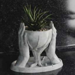Dual Hand Tree Of Life Planter - Unique Modern Decorative Pot - thumbnail 2