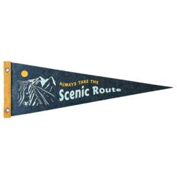 Always Take The Scenic Route Pennant - Felt Flag Banner Vintage Style Travel Wall Decor - thumbnail 3