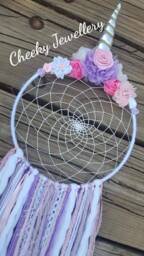 Unicorn Dreamcatchers, Party Decor. Birthdays. Girls Room Decor, Gifts For Birthdays & Christmas, Special Occasions, Wall Hanging - thumbnail 2