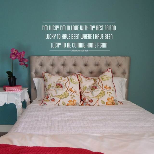 Lucky in Love Song Lyrics Quote - Wall Decal Custom Vinyl Art Stickers - image 1