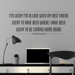 Lucky in Love Song Lyrics Quote - Wall Decal Custom Vinyl Art Stickers - thumbnail 2