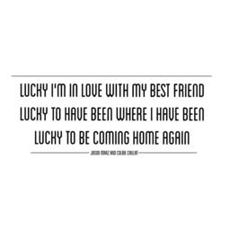 Lucky in Love Song Lyrics Quote - Wall Decal Custom Vinyl Art Stickers - thumbnail 3